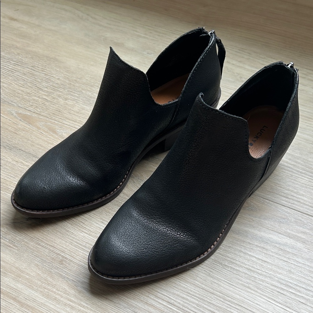 Lucky Brand Black Ankle Booties